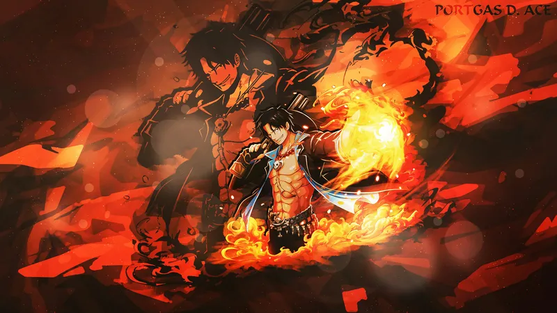 Anime Character Orange Flames Anime wallpaper