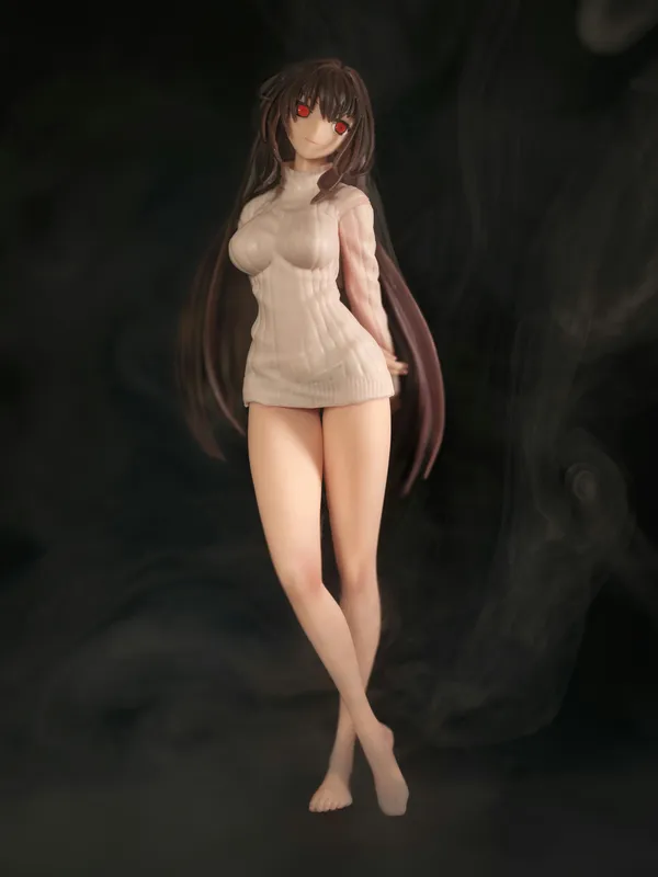 Anime Girl White Sweater Figure Anime wallpaper