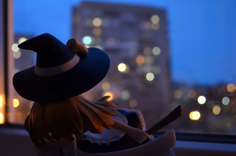 Anime Witch Figure By Window Anime wallpaper