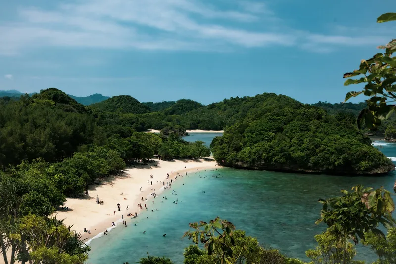 Indonesia Clear Blue Beach Nature wallpaper