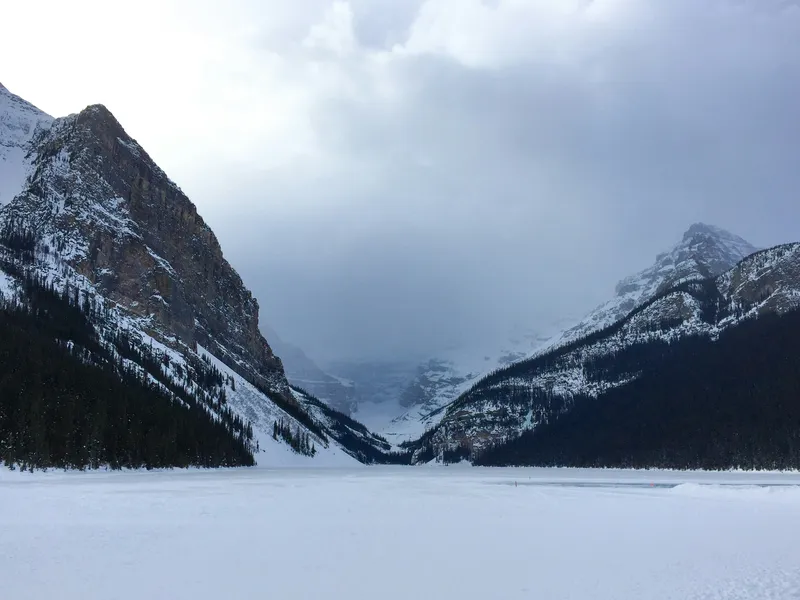 Lake Louise Snowy Mountains Nature wallpaper