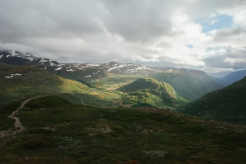 Norway Mountain Sun Rays Nature wallpaper
