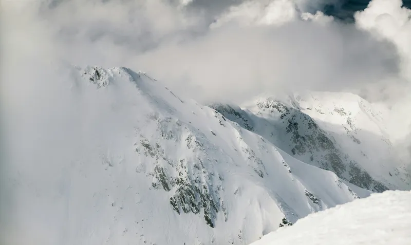 Romanian Snow Covered Mountain Nature wallpaper