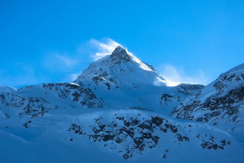 Snow Mountain Blue Sky Nature wallpaper