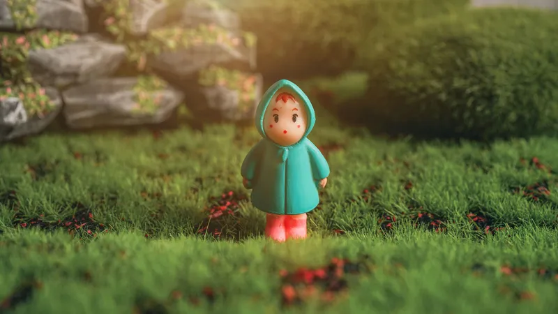 Tiny Ghibli Figure In Grass Anime wallpaper
